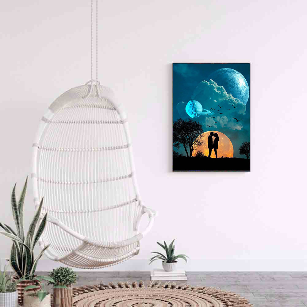 Sky Silhouette - Full Round Drill Diamond Painting 30*40CM