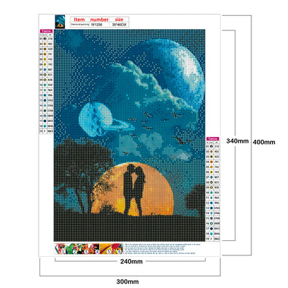 Sky Silhouette - Full Round Drill Diamond Painting 30*40CM