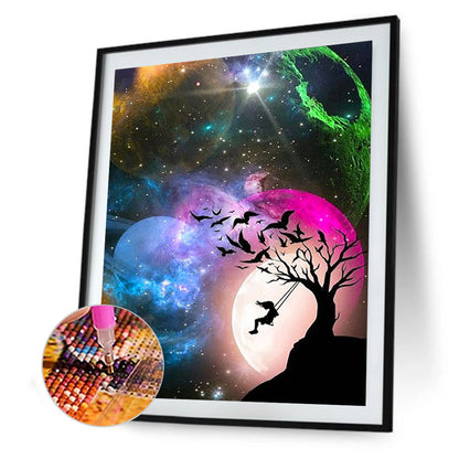 Sky Silhouette - Full Round Drill Diamond Painting 30*40CM