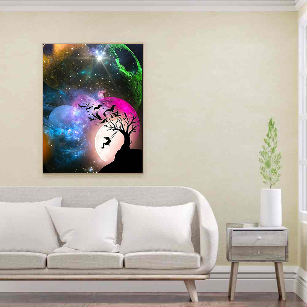 Sky Silhouette - Full Round Drill Diamond Painting 30*40CM