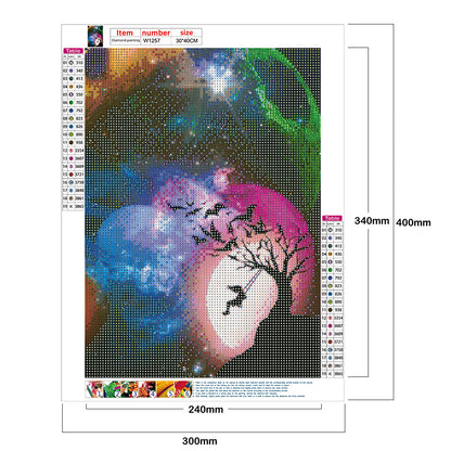 Sky Silhouette - Full Round Drill Diamond Painting 30*40CM