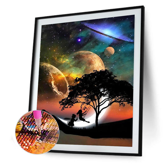 Sky Silhouette - Full Round Drill Diamond Painting 30*40CM