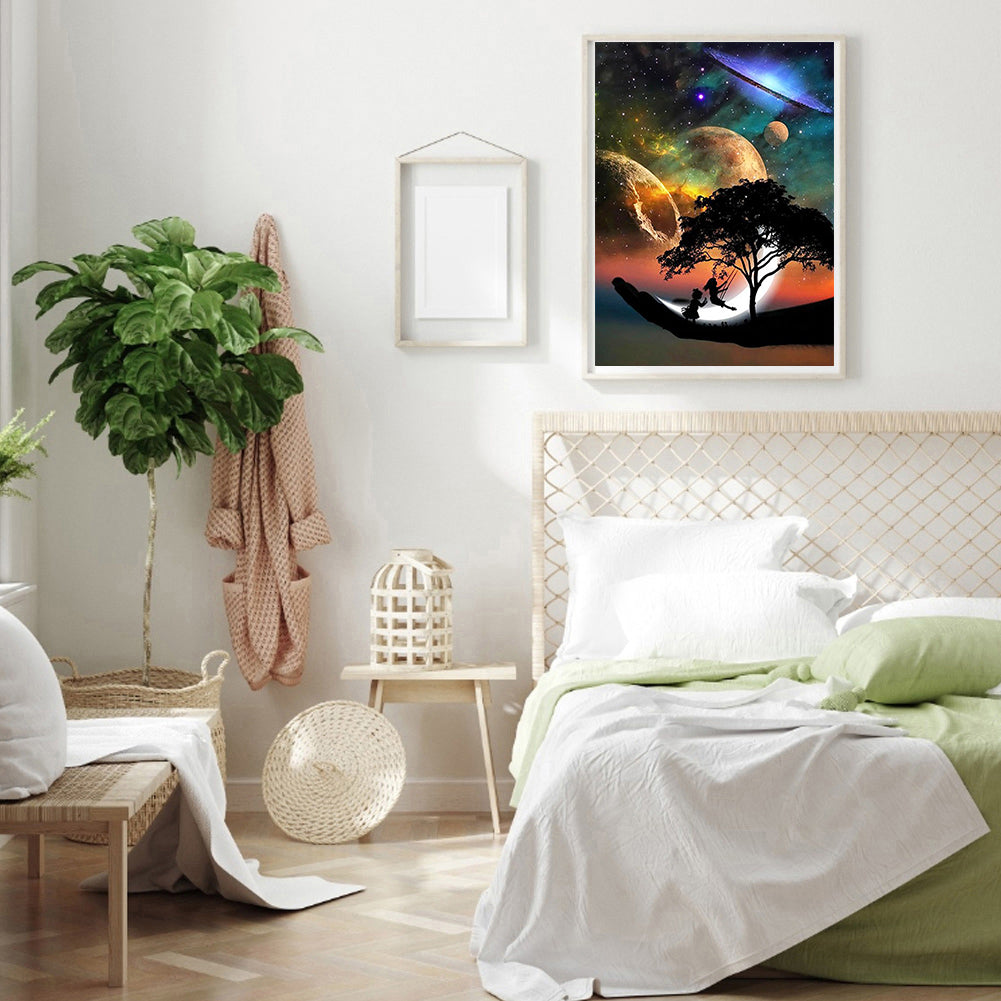 Sky Silhouette - Full Round Drill Diamond Painting 30*40CM