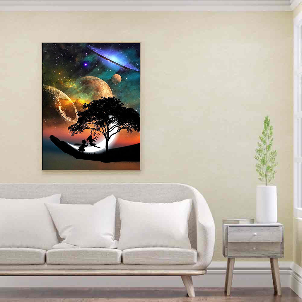 Sky Silhouette - Full Round Drill Diamond Painting 30*40CM