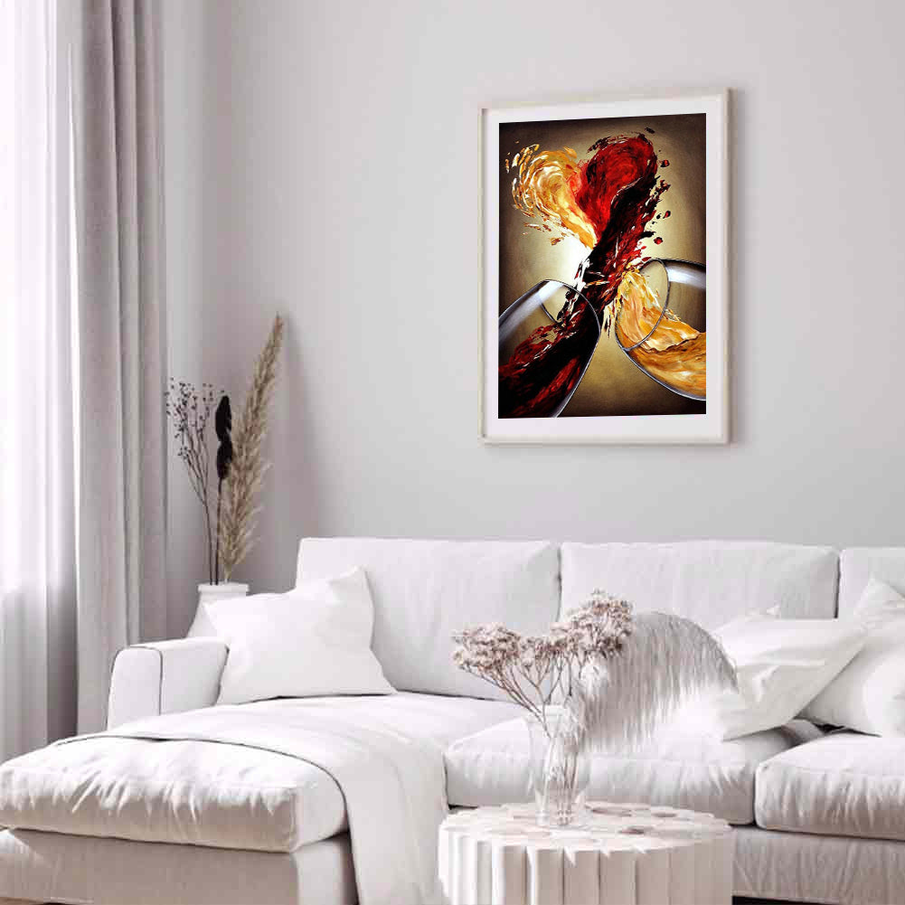 Wine Glass - Full Round Drill Diamond Painting 30*40CM