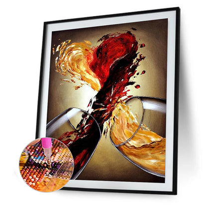 Wine Glass - Full Round Drill Diamond Painting 30*40CM