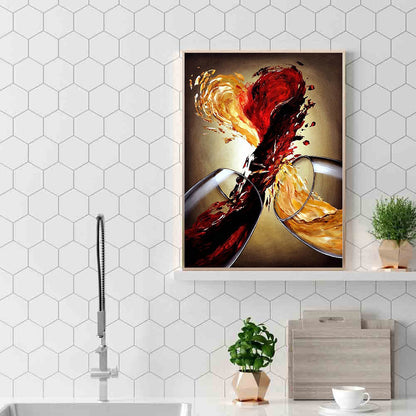 Wine Glass - Full Round Drill Diamond Painting 30*40CM