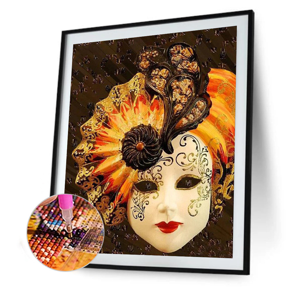 Mask Woman - Full Round Drill Diamond Painting 40*50CM