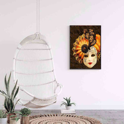 Mask Woman - Full Round Drill Diamond Painting 40*50CM