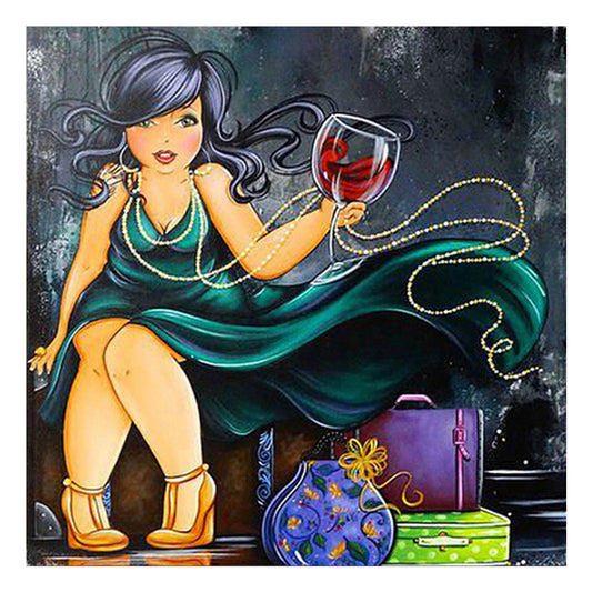 Busty Woman - Full Round Drill Diamond Painting 30*30CM