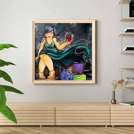 Busty Woman - Full Round Drill Diamond Painting 30*30CM