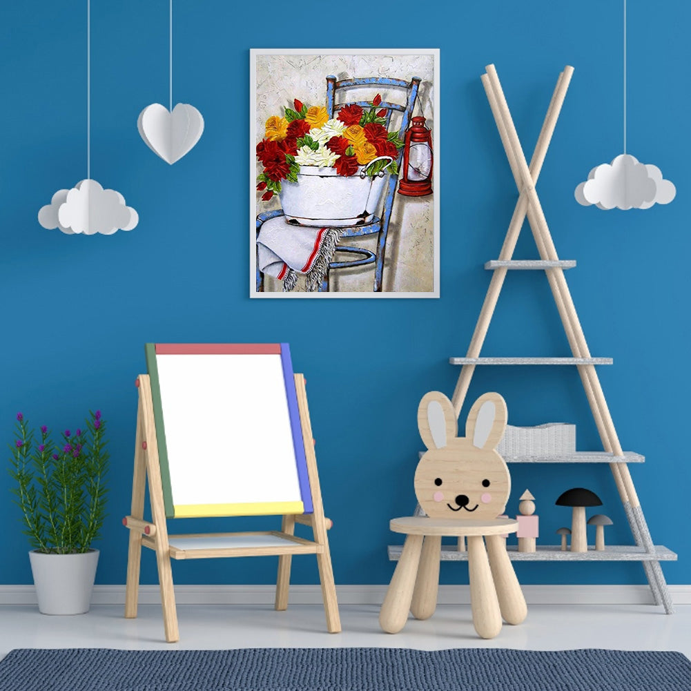 Multicolor Flowers - Full Round Drill Diamond Painting 30*40CM