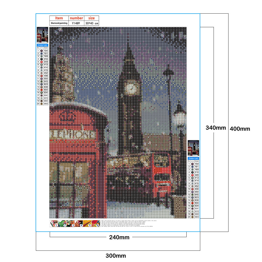 Night View - Full Round Drill Diamond Painting 30*40CM