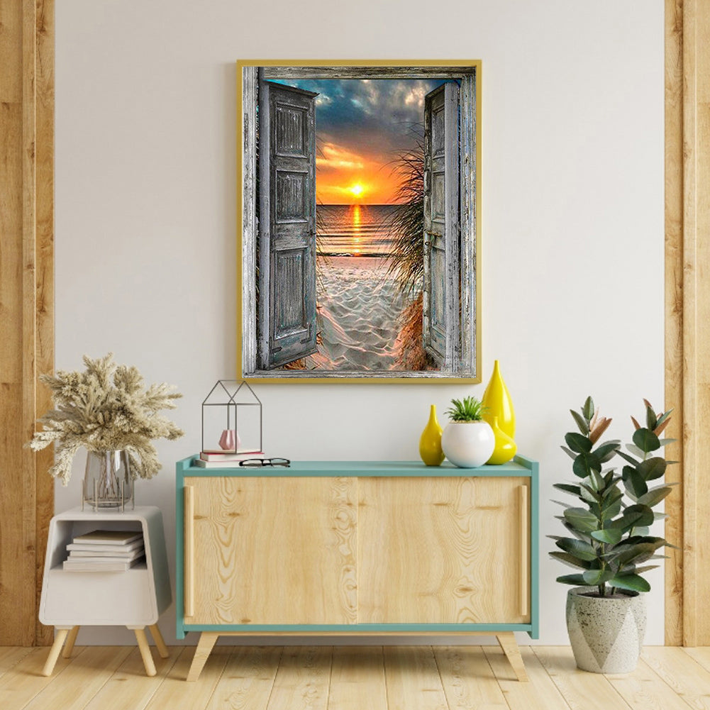 Sunset Outside - Full Round Drill Diamond Painting 40*50CM