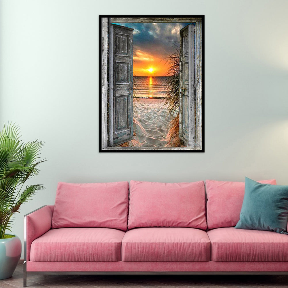 Sunset Outside - Full Round Drill Diamond Painting 40*50CM