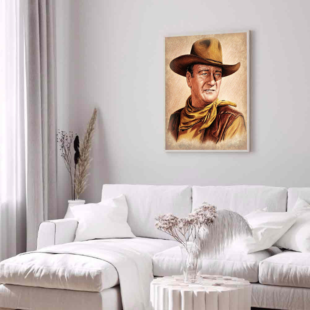 Cool Cowboy - Full Round Drill Diamond Painting 50*60CM