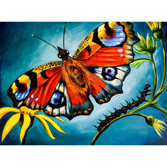 Butterfly - Full Round Drill Diamond Painting 50*40CM