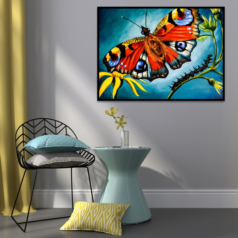 Butterfly - Full Round Drill Diamond Painting 50*40CM