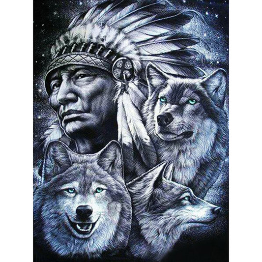Wolf - Full Round Drill Diamond Painting 40*50CM