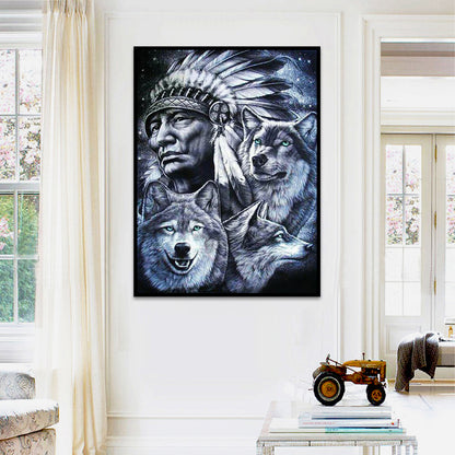 Wolf - Full Round Drill Diamond Painting 40*50CM
