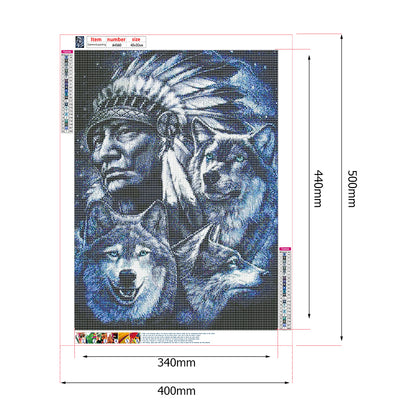 Wolf - Full Round Drill Diamond Painting 40*50CM