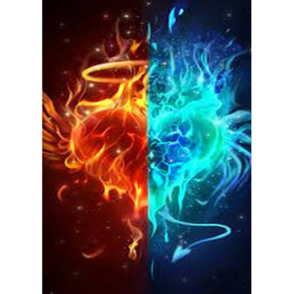 Blue Flame - Full Round Drill Diamond Painting 40*50CM