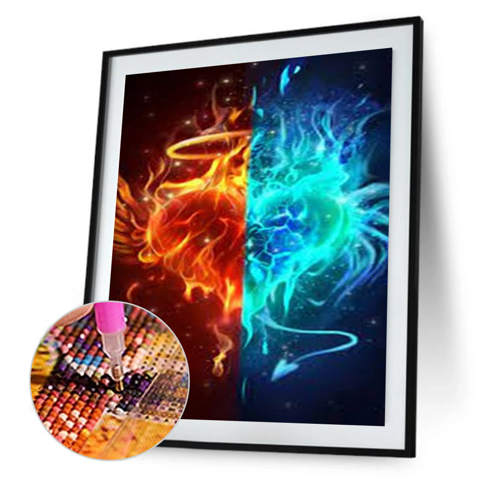 Blue Flame - Full Round Drill Diamond Painting 40*50CM