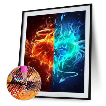 Blue Flame - Full Round Drill Diamond Painting 40*50CM