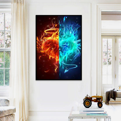 Blue Flame - Full Round Drill Diamond Painting 40*50CM