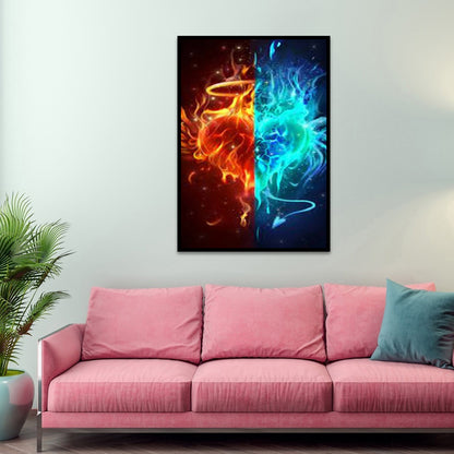 Blue Flame - Full Round Drill Diamond Painting 40*50CM