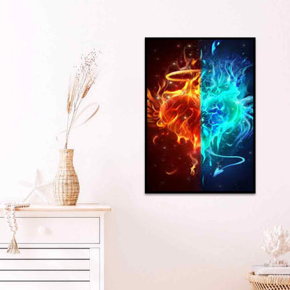 Blue Flame - Full Round Drill Diamond Painting 40*50CM