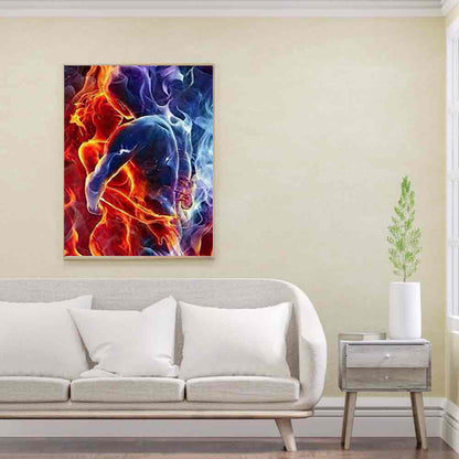 Flame Couple - Full Round Drill Diamond Painting 40*50CM