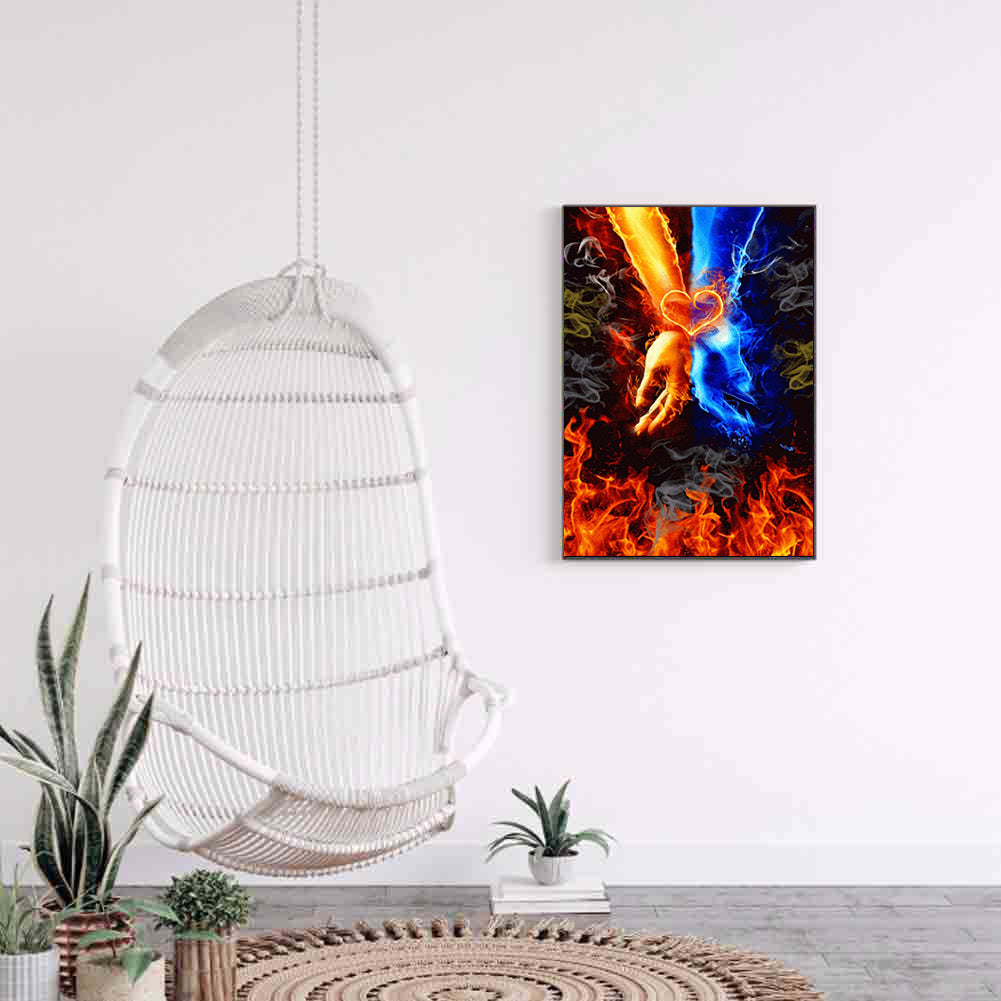 Flame Couple - Full Round Drill Diamond Painting 40*50CM