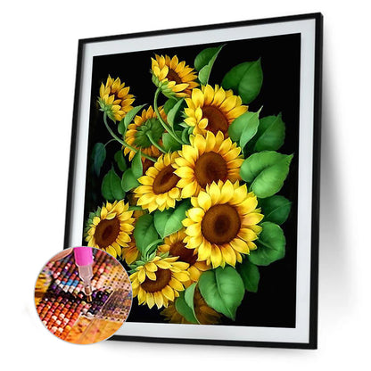 Shining Flowers - Full Round Drill Diamond Painting 30*40CM