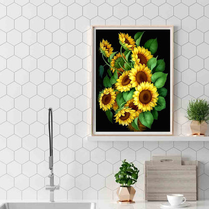 Shining Flowers - Full Round Drill Diamond Painting 30*40CM