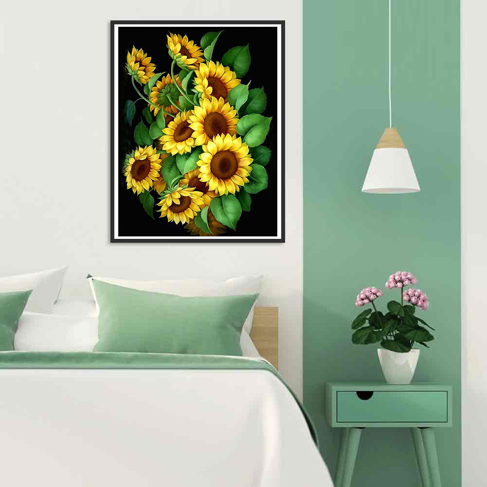 Shining Flowers - Full Round Drill Diamond Painting 30*40CM