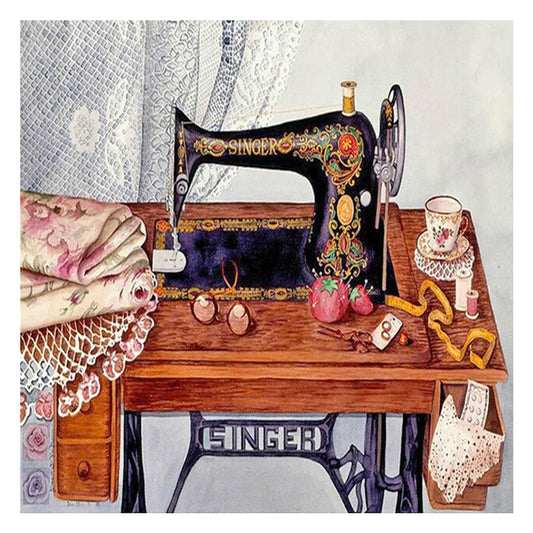 Sewing Machine - Full Square Drill Diamond Painting 30*30CM