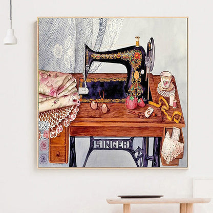 Sewing Machine - Full Square Drill Diamond Painting 30*30CM