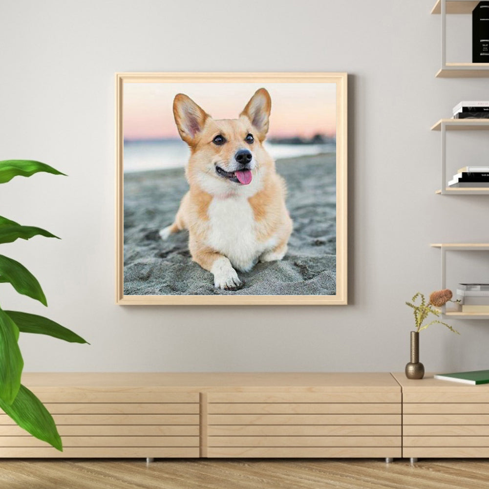 Dog - Full Round Drill Diamond Painting 30*30CM