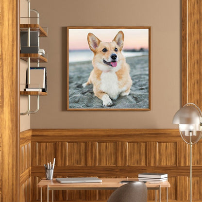 Dog - Full Round Drill Diamond Painting 30*30CM