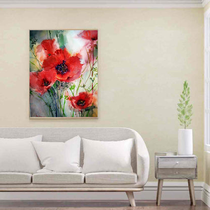 Red Flower - Full Square Drill Diamond Painting 40*50CM