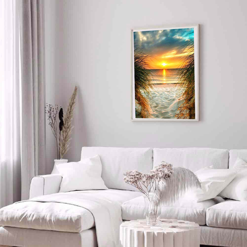 Sunrise Beach - Full Square Drill Diamond Painting 40*50CM