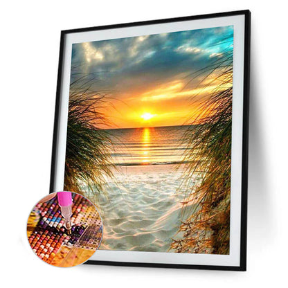 Sunrise Beach - Full Square Drill Diamond Painting 40*50CM