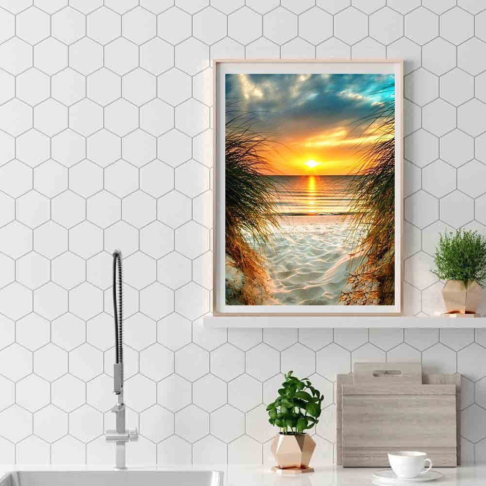 Sunrise Beach - Full Square Drill Diamond Painting 40*50CM