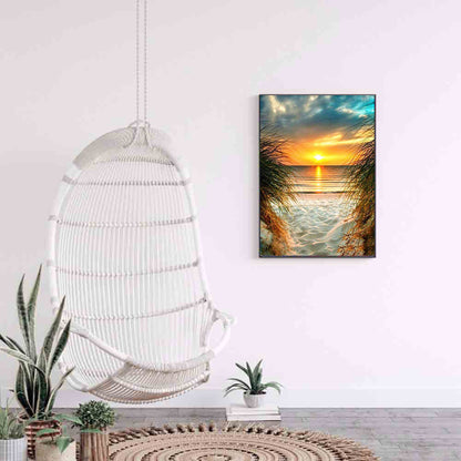 Sunrise Beach - Full Square Drill Diamond Painting 40*50CM