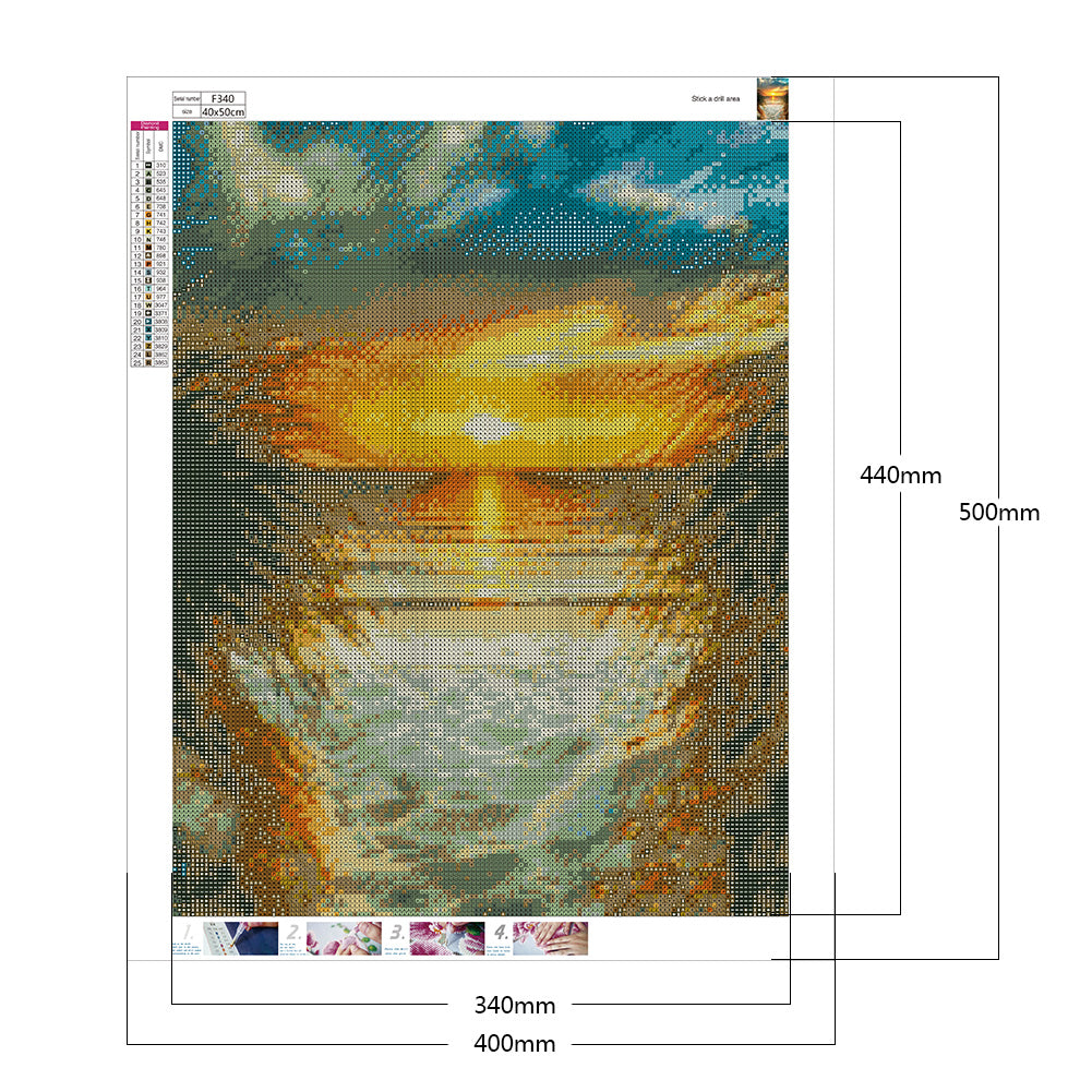 Sunrise Beach - Full Square Drill Diamond Painting 40*50CM