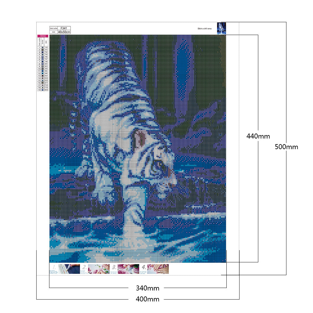 Tiger - Full Square Drill Diamond Painting 40*50CM