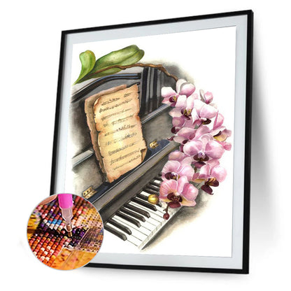 Piano Flower - Full Round Drill Diamond Painting 60*70CM