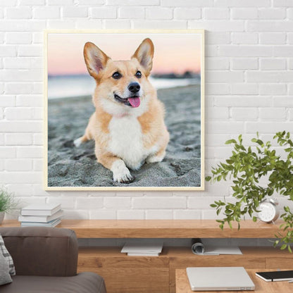 Corgi - Full Round Drill Diamond Painting 40*40CM