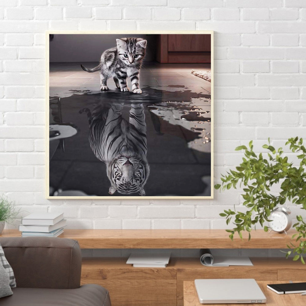 Cat Tiger - Full Square Drill Diamond Painting 40*40CM